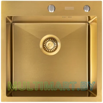 Кухонная мойка ARFEKA ECO AR 500x500+RM AR+DS AR GOLD картинка 2